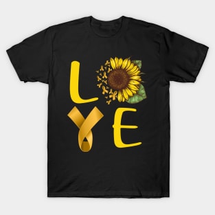 love appendix cancer sunflower T-Shirt